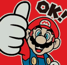 Mario Ok GIF - Mario Ok Thumbs Up GIFs