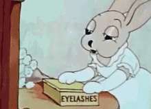 Eyelashes Vintage Bunny GIF - Eyelashes Vintage Bunny Extension GIFs