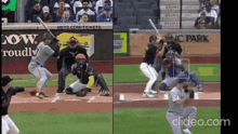 a baseball game is being played in a stadium with a sign that says nets.com/tickets