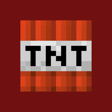 a minecraft logo that says tnt in black letters