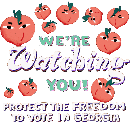 Pataytoh Were Watching You Sticker - Pataytoh Were Watching You Protect The Freedom To Vote In Georgia Stickers