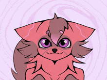 a drawing of a fox with its tongue hanging out
