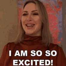 I Am So So Excited Tracy GIF - I Am So So Excited Tracy Tracy Kiss GIFs