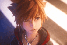 Sora Looking Up Kingdom Hearts GIF