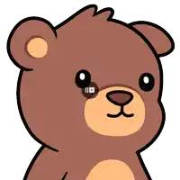 a cartoon drawing of a teddy bear with a youtube icon on it 's face