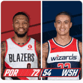 Portland Trail Blazers (72) Vs. Washington Wizards (54) Third-fourth Period Break GIF - Nba Basketball Nba 2021 GIFs