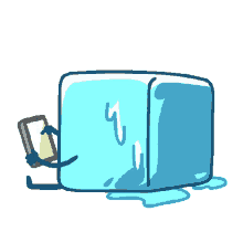 cubemelt melt ice cube phone cubemelt gifs