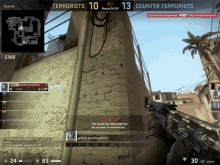 a screenshot of a video game shows the score of 13 to 10