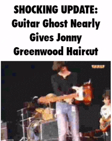 Jonny Greenwood Radiohead GIF - Jonny Greenwood Radiohead Guitar Ghost GIFs