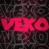a black background with the word vexo in red