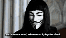 Guy Fawkes V For Vendetta GIF - Guy Fawkes V For Vendetta Seem A Saint GIFs