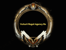 a picture frame with the words vulturi regali agency ro written on it