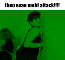 a group of people are dancing with the words theo evan mold attack !!!