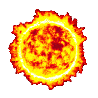 Flaming-sphere Sticker