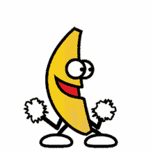 banana happy cheering dance