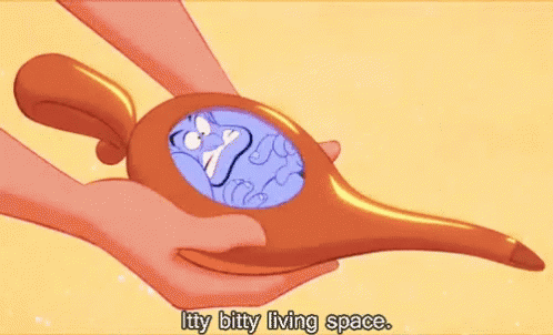 aladdin genie quotes itty bitty living space