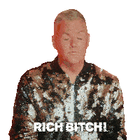 Rich Bitch Ross Mathews Sticker