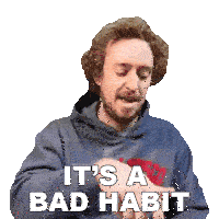 Its A Bad Habit Peter Deligdisch Sticker - Its A Bad Habit Peter Deligdisch Peter Draws Stickers