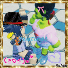 a picture of a boy and a girl with the name picmix on the bottom