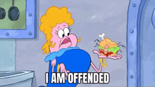 Spongebob Meme Lady Upturn GIF - Spongebob Meme Lady Upturn I Am Offended GIFs