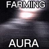 the word aura is on a black background