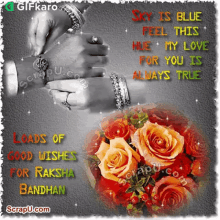 Sky Is Blue Feel This Hue My Love For You Is Always True Loads Of Good Wishes For Raksha Bandhan GIF - Sky Is Blue Feel This Hue My Love For You Is Always True Loads Of Good Wishes For Raksha Bandhan Gifkaro GIFs