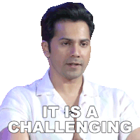 It Is A Challenging Role Varun Dhawan Sticker - It Is A Challenging Role Varun Dhawan Pinkvilla Stickers