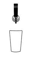 a drawing of a beer tap pouring a glass of beer