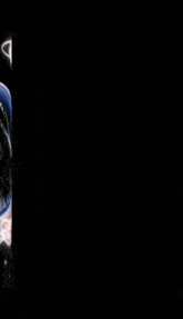 a woman is holding a blue ball in her hands with hearts around her