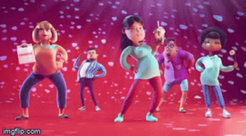 animated group dance