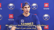 Dylan Cozens Buffalo Sabres GIF - Dylan Cozens Buffalo Sabres We All Have That Vision GIFs