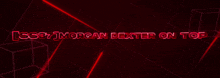 a red sign that says morgan dexter on top on a dark background