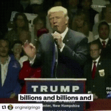 Donald Trump Billions GIF - Donald Trump Billions GIFs