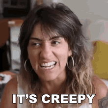 Its Creepy Arielle Scarcella GIF - Its Creepy Arielle Scarcella Its Scary GIFs