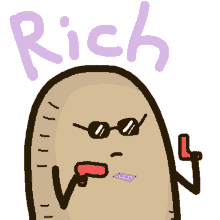 mypotato potato rich money bills