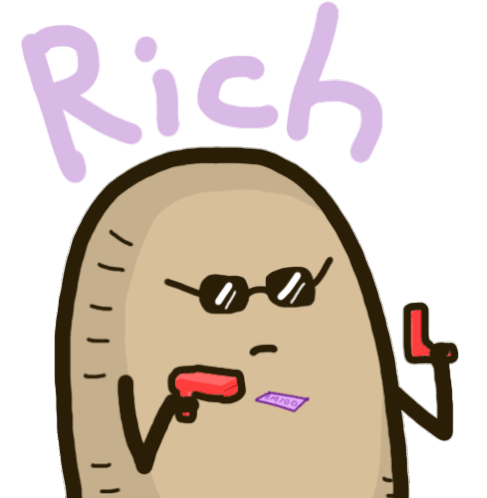 Mypotato Rich Sticker - Mypotato Potato Rich Stickers