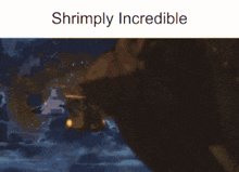 a computer generated image with the words shrimply incredible