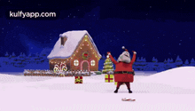Santa Father Greetings About Newyear And Christmas Wishes.Gif GIF