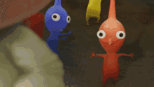 pikmin afraid scared stand back standing back
