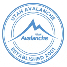a logo for utah avalanche that was established in 2001