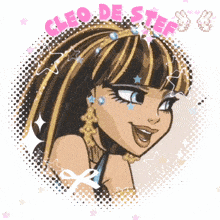 a picture of cleo de stef from monster high with a circle around her