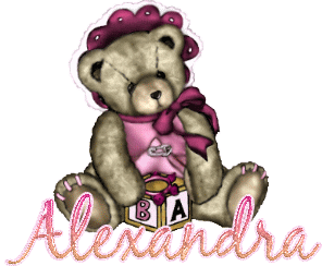 Alexandra Alexandra Name Sticker - Alexandra Alexandra Name Teddy Bear Stickers
