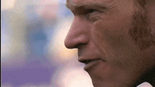 a close up of a man 's nose and mouth