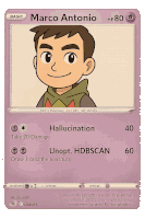 a pokemon card with a picture of marco antonio