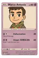 a pokemon card with a picture of marco antonio