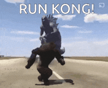 Kong Kong Running From Godzilla GIF - Kong Kong Running From Godzilla Chase GIFs