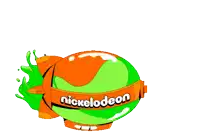 a nickelodeon kids logo with a splash of green paint