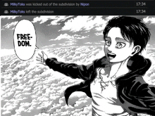 milkytoks was kicked out of the subdivision by nipon and left the subdivision