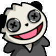 Panda Zombie Smiling Sticker - Panda Zombie Smiling Stickers