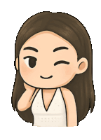 a cartoon drawing of a girl with brown hair